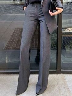 Elastic Pants Outfit, Red Pantsuit, Corporate Attire Women, Networking Outfit, Regular Fit Pants, Sleek Jumpsuit, Dressy Jeans, Classy Business Outfits, Woman Pants