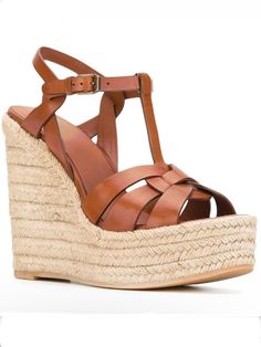 Brown wedge high heels sandals - Wapas Wedge High Heels, Strappy Wedge Heels, Strand Pool, High Heels Sandals, Brown Wedges, Strap Wedge, High Heel Wedges, Peep Toe Shoes, Platform Sandals Heels