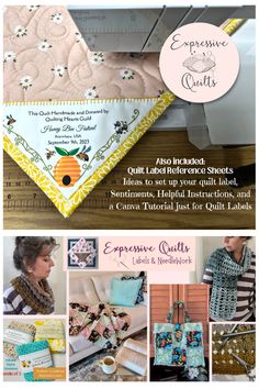 Quilt Website of Printables Diy Quilt Labels, Printable Fabric Sheets, Victorian Quilts, Label Clips, Printable Fabric, Print On Fabric, Labels Diy, Applique Quilting, Garden Quilt