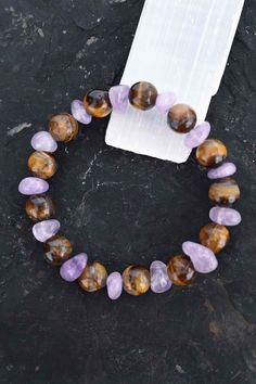 purple amethyst brown tigers eye gemstone bracelet Chakra Goddess, K2 Mountain, Become Your Best Self, Highest Self, Becoming A Better You, Crystal Goddess, A Better You, Tigers Eye Gemstone, Your Best Self