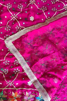 Phulkari Pants, Gotta Patti Work, Phulkari Embroidery, Bridal Dupatta, Phulkari Dupatta, Velvet Shawl, Gotta Patti, Party Wear Lehenga, Gold Velvet