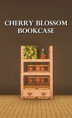 the cherry blossom bookcase is made out of wood