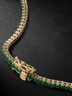 Shop SYDNEY EVAN Gold Emerald Bracelet, Explore the latest in-season SYDNEY EVAN collection today on MR PORTER Emerald Bracelet Gold, Jewellery Men, Emerald Jewellery, Emerald Necklace Pendant, Mens Gold Jewelry, Emerald Bracelet, Bracelets Gold Diamond, Sydney Evan, Emerald Pendant