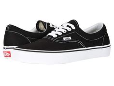 Vans Era™ Core Classics | Zappos.com  True White Tenis Vans, Vans Era, Sneakers Street Style, Double Stitch, Autumn Street Style, Vans Authentic, Ankle Length Pants, Black Sneakers, Black Sunglasses