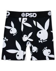 Rep your favorite lifestyle brand when you wear these Playboy Bunny boxer briefs! With the white Playboy logo on black fabric, these boxer briefs are perfecty fun and stylish. Officially licensed Tagless Material: Polyester, spandex Care: Machine wash Imported Black Cotton Boxer Briefs With Graphic Print, Stretch Boxer Briefs With Letter Print For Streetwear, Stretch Letter Print Boxer Briefs For Streetwear, Black Stretch Boxer Briefs For Streetwear, White Cotton Boxer Briefs For Streetwear, Cotton Boxer Briefs With Graphic Print For Streetwear, Streetwear Cotton Boxer Briefs With Graphic Print, Casual Black Boxer Briefs With Letter Print, Stretch Black Boxer Briefs With Letter Print