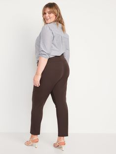 The Pixie pants you love, now in a more fabulous fit & fabric ✨ Double hook-and-bar closure and zip fly.  Diagonal on-seam pockets in front; decorative welt faux-pockets in back.  Smoothing pocket lining holds you in for a slimming effect.  Soft-wa Plus Size 20, Pixie Pants, Ankle Pants, Size 20, Capri Pants, Old Navy, High Waisted, Plus Size, Bar