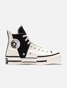 最后清货：不设退货或换货.货品详情:.Converse.Chuck 70 Plus.高筒.拼接帆布鞋面.系带开合.橡胶鞋头.OrthoLite 气垫.橡胶外底.颜色：白鹭/黑/白鹭.材质：帆布、橡胶.更多.运动鞋.及.鞋履.货品编号: 889874 Converse Reference, Converse Chuck 70 Plus, Chuck 70 Plus, Golf Brands, Converse Chuck 70, Chuck 70, Converse Sneakers, Home Lifestyle, Sneaker Collection