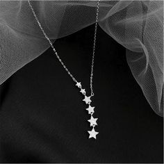 Silver Star Necklace, Star Necklace Silver, Star Charm Necklace, Star Crossed, Star Pendant Necklace, Sterling Necklaces, Celestial Jewelry, Silver Plated Necklace, Minimalist Necklace