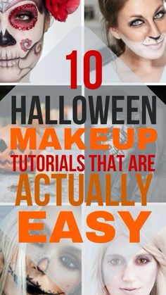 Black And White Contour Makeup, Easy Rave Halloween Costumes, Ghoul Face Paint, Zombie Bride Makeup Tutorial, Halloween Makeup How To, Easy Eye Makeup For Halloween, Halloween Makeup Looks For Beginners, Simple Kids Halloween Makeup