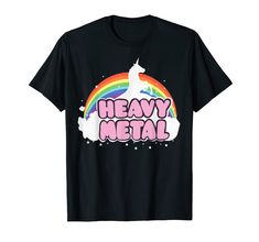 PRICES MAY VARY. Solid colors: 100% Cotton; Heather Grey: 90% Cotton, 10% Polyester; All Other Heathers: 50% Cotton, 50% Polyester Imported Pull On closure Machine Wash Lightweight, Classic fit, Double-needle sleeve and bottom hem Ella Lopez, Metal T Shirt, Unicorn Tee, Rainbow Unicorn Birthday, Funny Unicorn, Metal T Shirts, Unicorn Funny, Unicorn Tshirt, Vneck Tshirt Women