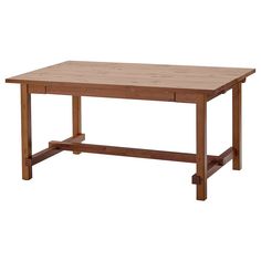 a wooden table sitting on top of a white background