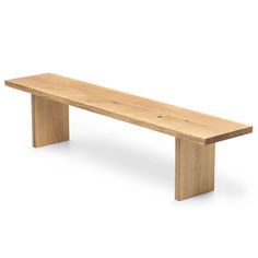 Natural Oak Bench by S10Home Small Staircase, Bench Legs, Rubio Monocoat, Oak Bench, Oak Planks, Bench Designs, Table Cafe, Wood Oil, Under The Table