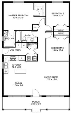 the floor plan for a two bedroom, one bath apartment with an attached bathroom and living room