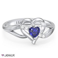 The perfect way to say I Love You, this lovely ring design features a 4mm heart-shaped birthstone at the center of a woven heart and an infinity symbol band set with sparkling accents. Personalize this ring in sterling silver, white, yellow, or rose gold with a choice of genuine or simulated gemstones, and make a unique gift for any occasion. White Gold Heart-shaped Birthstone Promise Ring, Heart-shaped White Gold Promise Birthstone Ring, White Gold Heart-shaped Promise Birthstone Ring, Silver Heart Birthstone Ring For Promise, Heart Shaped Birthstone Ring With Diamond Accents For Anniversary, Promise Heart Birthstone Ring With Accent Stones, Promise Heart-shaped Birthstone Ring With Accent Stones, Heart Shaped Birthstone Ring For Anniversary, Heart-shaped White Gold Birthstone Ring For Anniversary