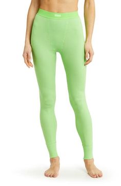 Thermal Leggings, Comfortable Style, Ribbed Leggings, Fall Street Style, Cut Design, Style Board, Comfortable Fashion, Neon Green, Kim Kardashian