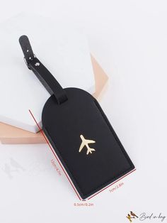 BirdinBag - Stylish Aircraft Design Travel Luggage Tag Travel Tags, Travel Luggage Tag, Airplane Travel, Aircraft Design, Word Wrap, Luggage Tag, Black Pattern, Luggage Tags, Travel Luggage