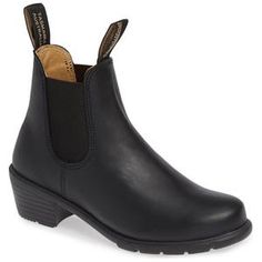 BLUNDSTONE 1671 HEELED BOOT BLACK - WOMENS - Lamey Wellehan Shoes Blundstone Black, Blundstone Women, Women Heel Boots, Blundstone Boots, All Weather Boots, Chelsea Boot Women, Weather Boots, Chelsea Boots Women, Black Heel Boots