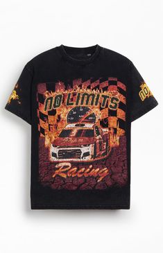 Embrace the thrill of the track with the No Limits Racing Oversized T-Shirt from PacSun. Featuring a bold racing-inspired design, this tee offers an oversized fit for a relaxed, easygoing vibe. Opt for some speed and style without compromising comfort.


	Crew neckline
	Short sleeves
	Relaxed fit
	Bold graphics
	Machine washable Pacsun Mens, Men's Graphic Tees, Bold Graphics, Oversized T Shirt, Pant Shirt, Personal Marketing, Mens Graphic Tee, Basic Tees, Oversized Tshirt