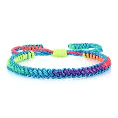 Fun Rainbow Rope Bracelet Styles! These fun-colored rope bracelets make excellent gifts! Available with purple accenting rope or blue acceting rope, plus a set for both types. Size Adjustable from 17cm - 27cm (6.5" - 10.5"). NOT SOLD IN STORES Get one for yourself or your friends/family.Bring luck to your whole family. VERY LIMITED STOCK! We sell out often. Consider buying two or more. Click "ADD TO CART" now to grab yours. * Please allow 2-4 weeks Shipping time (to be safe) for your item to reach you :) Product Details: Item Type: Rainbow Rope Bracelet Material: Wax Rope Length: Adjustable from 17cm - 27cm (6.5" - 10.5") Trendy Multicolor Braided Bracelet, Trendy Blue Braided Bracelet With Sliding Knot, Blue Braided Friendship Bracelets, Casual Rainbow Bracelets With Sliding Knot, Casual Rainbow Friendship Bracelets With Sliding Knot, Casual Purple Braided Bracelet As Gift, Casual Rainbow Jewelry With Adjustable Cord, Trendy Blue Friendship Bracelet, Blue Friendship Braided Bracelets