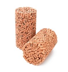 two corks are stacked on top of each other