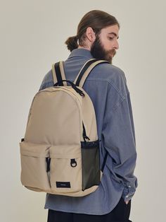 Editor's NotesThis daily backpack is ideal for versatile styling. It's shaped natural silhouette and has multiple pockets to keep your stuff organized.- Zipper closure- Top handle- Zipped front pockets- Side mesh pockets- Point logo label- Adjustable shoulder straps- Unisex wearMeasurements (in.) One size- Width: 14.2 in.- Height: 18.9 in. - Depth: 6.1 in.Model Info: 5' 8.9, 143.3 lbs Composition & Care- 100% Polyester- Refer to the care labelDesigner- by CARGOBROS Beige Outdoor Backpack With Zipper Pocket, Beige Nylon Backpack With Zipper Pocket, Daily Use Backpack With Multiple Pockets, Daily Use Softback Backpack With Multiple Pockets, Softback Backpack With Multiple Pockets For Daily Use, Everyday Beige Backpack With Pockets, Beige Softback Backpack With Pockets, Functional Beige Backpack For Back To School, Everyday Softback Backpack With Multiple Pockets