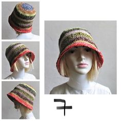 Bucket Hat Crochet fisherman hat OOAK Bucket HatMy backet hat is made of pieces of yarn of different lengths and colors. The effect of such action is a spectacular camouflage pattern. I want to emphasize that it is not one thread of ombre yarn, multicolour. This technique is very demanding, very time-consuming. Enjoy the effect of my work :)OOAK bucket hat are created by combining and mixing yarns.The hat and never the same as another. Bucket hat are created by combining and mixing yarns to make Multicolor Brimmed Crochet Hat For Outdoor, Knitted One Size Bucket Hat, Adjustable Knitted Sun Cap, Multicolor Crochet Hat For Outdoor, Multicolor Crochet Outdoor Hat, Multicolor Crochet Hat With Curved Brim For Outdoor, Knitted Bucket Hat One Size, One Size Crochet Bucket Hat For Outdoor, Multicolor One-size Cloche Hat With Curved Brim