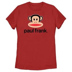 Get lost in the bright and colorful world of Paul Frank with all new officially licensed apparel featuring your favorite playful and happy characters from Planned Pines past and present! This classy women's graphic t-shirt features a big portrait of the iconic Julius the Monkey and "Paul Frank" printed below him. Grab one of these sweet new tees today and let your imagination run wild with these pop culture icons! Paul Frank Shirt, Paul Frank Clothes, Paul Frank Tshirt, Pop Culture Tshirts, Paul Frank, Classy Women, Fancy Dresses, Black Tshirt, Simple Outfits