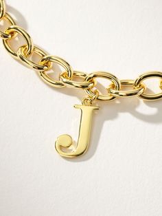 Remember Me Bracelet | Gold J | Product Detail Image | Uncommon James J Jewellery, Be Unforgettable, Initial Bracelet Gold, Uncommon James, Gold Chain Bracelet, Remember Me, Initial Jewelry, Initial Bracelet, Gold Initial