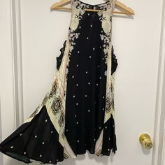 Free People Free People Slip Dress Black Combo Size Xs New With Tags! Good Condition Length- 33” Black Bohemian A-line Dress, Black A-line Bohemian Dress, Black A-line Sundress For The Beach, Black Flowy Sleeveless Dress, Black Bohemian Sleeveless Sundress, Black Printed Sundress, Black Printed Sundress For Vacation, Casual Black Printed Sundress, Elegant Black Floral Sundress