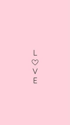 a pink background with the word love written in black on it's left side