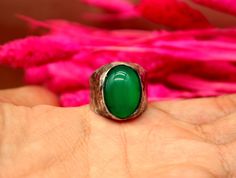 ARTSMYRNA METAL: 925k Silver GEM: Jade ( lab created ) COATING: 24k gold over (We can made a special type of coating for your personal preference ) MATERIEL : 925K Sterling Silver ( Some of my items vermeil gold over silver for looks rich . But i can finish in silver too ) RING SIZE: 6 (your desired size is made) GEM FEATURES AND BENEFITS Benefits of Jade Gem * You can choose this special gem to eliminate emotional and spiritual imbalance and to remain calmer. * It has a peaceful and reassuring Artisan Green Rings For Jewelry Making, Artisan Green Ring As Gift, Artisan Oval Green Emerald Ring, Artisan Oval Emerald Ring, Artisan Green Ring Gift, Handmade Green Rings For Gifts, Untreated Green Emerald Ring Gift, Handmade Oval Green Ring, Green Spiritual Rings For Jewelry Making