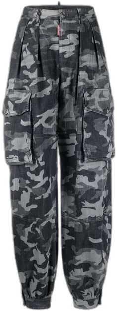 Cargo Trousers, Camouflage, Trousers, Black