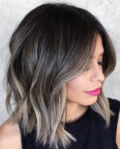 Short Haircuts For Wavy Hair, Dark Roots Blonde Hair Balayage, Blonde Hair Tips, Ash Blonde Hair Color, Dark Ombre Hair, Short Brunette Hair, Ash Blonde Hair Colour, Blonde Tips, Short Dark Hair