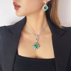 ✰ This gemstone necklace is perfect for people who want to achieve a brilliant and splendid look ✰ This green zircon necklace not only suitable for formal occasions such as banquets, weddings, theme parties, but also for everyday wear ✰ This green jewelry is a very special gift for birthday, Mother's Day, Valentine's Day and more  ✰ Comes with an exquisite gift box  We also offer the ring and earring from the same collection: https://www.etsy.com/listing/1217077278/green-emerald-cut-ring-vivid-green https://www.etsy.com/listing/1230999979/green-emerald-cut-earring-vivid-green Materials: Environmentally-friendly copper Quantity: 1 Piece with Chain Pendant Size: 1 x 1 x 0.51 in Main Gemstone: 0.6 x 0.6 x 0.2 in Necklace Length: 17.3 in ----♛ PRODUCTION & SHIPPING ♛ --- ✰Multiple items purcha Elegant Formal Emerald Necklace, Elegant Emerald Necklace For Formal Occasion, Elegant Formal Emerald Pendant Necklace, Dazzling Green Emerald Necklace For Formal Occasions, Elegant Emerald Bridal Necklace For Formal Occasions, Elegant Formal Bridal Necklace With Emerald, Elegant Formal Emerald Bridal Necklace, Green Gemstone Necklace For Evening, Elegant Emerald Pendant Necklace With Diamond