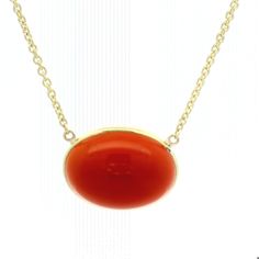 -Stone(s)- (1) Natural Genuine Carnelian- Oval Cabochon - Bezel Set - Rich Brown-Orange Color - 15.6x11.6mm (approx.) Material: Solid 13k -14k Yellow Gold Weight: 4.90 Grams Chain Type: 16" or 18.5" adjustable - Cable link - Lobster Clasp Pendant Height: 12.71mm (0.50") (north to south)  Pendant Width: 163.86mm (0.66") (east to west - including bails) Thickness: 6.58mm (at center) Condition: Vintage pendant, new chain. Excellent overall condition! Stock Number: JO-10026120-04202412-PAR Classic Yellow Gold Carnelian Jewelry, Classic Carnelian Yellow Gold Jewelry, Oval Carnelian Yellow Gold Jewelry, Orange Oval Cabochon Jewelry For Formal Occasions, Formal Orange Oval Cabochon Jewelry, Classic Orange Round Necklace, Formal Orange Cabochon Necklace, Formal Carnelian Oval Cabochon Jewelry, Yellow Gold Cabochons With Bezel Setting