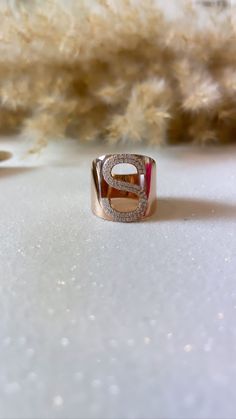 Diamond Initial Ring for Women, Zircon Stone Letter Ring, Rose Gold Plated Alphabet Ring, Minimalist Cz Pave Ring, Delicate Ring, Shiny Ring, S letter ring DESCRIPTION 💍FEATURES💍 Luna Argento initial ring is made of 925 sterling silver material. The figure part of this unique letter ring is 1.8 cm long. This trendy alphabet ring is adjustable and you only need to open it slightly when adjusting the ring to your finger as the silver material is soft. It does not contain chemicals that may affect human health. ✨FEEL THE SHINING✨ Luna Argento criss cross ring is produced by our special design team, paying attention to the smallest detail of each model. This micro pave diamond ring is a perfect gift for a gift with its unique design and shine. You can show your value to your family or loved Modern Rose Gold Initial Open Ring, Modern Rose Gold Open Initial Ring, Diamond Initial Ring In Rose Gold For Promise, Rose Gold Diamond Initial Promise Ring, Modern Rose Gold Diamond Ring As Gift, Modern Rose Gold Diamond Ring For Gift, Modern Rose Gold Diamond Ring Gift, Rose Gold Diamond Initial Open Ring, Rose Gold Diamond Initial Ring With Open Design