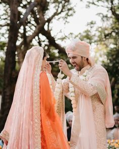 Singer Armaan Malik and Aashna Shroff Got Married in a Beautiful Ceremony Groom Trends, Orange Lehenga, Sabyasachi Lehenga, Fashion Creator, Indian Wedding Inspiration, Intimate Wedding Ceremony, Bridal Lehenga, Just Married, Wedding Trends