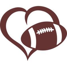 a heart shaped football with the ball inside