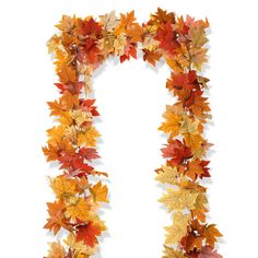 the letter u made out of leaves on a white background