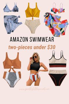 Affordable Amazon swimwear for women under $30. Affordable swimwear. Affordable swimwear brands. Affordable swimwear for women. Affordable swimwear for teens. Best affordable swimwear. Cute affordable swimwear. Spring Summer Outfits, Two Pieces