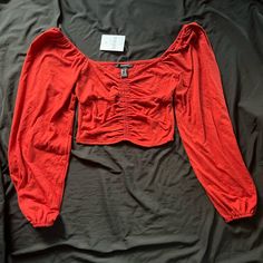 Perfect For Under A Jacket For Your Night Out. Forever 21 Long Sleeve Crop Top Size M. 66% Polyester. 34% Cotton. Has Stretch To It Sleeve Length Is Approx 28” Body Length Is Approx 10.5” Forever 21 Long Sleeve Crop Top For Day Out, Forever 21 Casual Long Sleeve Crop Top, Red Long Sleeve Trendy Crop Top, Casual Long Sleeve Crop Top By Forever 21, Trendy Red Long Sleeve Crop Top, Red Forever 21 Top For Night Out, Casual Crop Top For Date Night, Forever 21 Trendy Long Sleeve Crop Top, Red Stretch Top By Forever 21