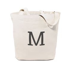 Personalized Modern Monogram Cotton Canvas Tote Bag Eco Friendly Handbags, Canvas Beach Tote, Tote Bag Beach, Canvas Totes, Modern Monogram, Beach Tote Bag, Monogram Tote Bags, Monogram Tote, Personalized Tote Bags