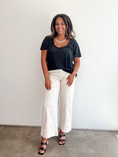 These high waisted pants feature a unique braided detail at the waist, adding a touch of sophistication. With a button and zipper closure and a lightweight, non-sheer fabric, these pants are versatile and comfortable. Perfect for any occasion, these woven pants will become a staple in your wardrobe! Available in other colors. 97% Cotton, 3% Spandex Free shipping on all orders over $75. Packaged with love and shipped from Shanty Boutique warehouse in Newport, Washington. For questions, call (509) Versatile Jeans For Day Out, Trendy Linen Bottoms For Workwear, Trendy Linen Workwear Bottoms, Chic Relaxed Fit Pants For Everyday, Chic Relaxed Fit Everyday Pants, Chic Linen Summer Jeans, Wide-leg Jeans With Pockets For Day Out, Chic Jeans For Casual Gatherings In Spring, Chic Summer Linen Jeans