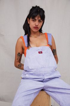 Overalls Colored Overalls Outfit, Pastel Overalls, Colorful Overalls, Colored Overalls, Overalls Outfit Summer, Overall Fashion, Dickies Overalls, Women Overalls, Denim Photoshoot