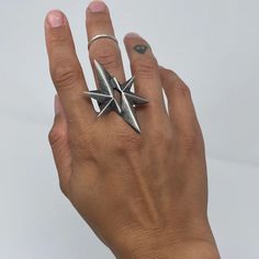 Crystal Jewelry Earrings, Starburst Ring, Goth Ring, Ghost Gifts, Bones Bracelet, Jewelry Gothic, Geometric Star