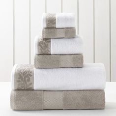 four towels stacked on top of each other