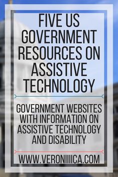 a sign that says five us government resources on assistive technology