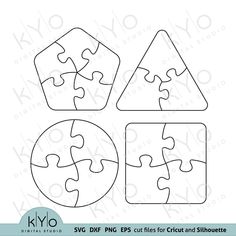 Small puzzle template, autism puzzle piece Circle puzzle template, Rounded square puzzle template, Pentagon Puzzle template, Triangle puzzle template Triangle Puzzle, Circle Puzzle, Iris Folding Templates, Puzzle Template, Crochet Baby Shoes Pattern, Circle Template, Felt Pattern, Puzzles Gifts, Rounded Square