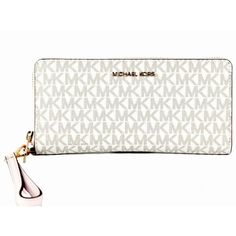 New With Tags 100% Authentic Michael Kors Jet Set Travel Large Travel Continental Zip Around Wallet Vanilla / Powder Blush With Polished Gold Tone Hardware Pvc With Leather Details Zip Closure; Lined Removable Wristlet Strap; 7" Interior Features Zip Pocket, Three Inner Pockets, And 16 Card Holders Id Window Length: 8 1/2" Depth: 1" Height: 4" White Wallet With Zipper Closure For Everyday Use, Everyday White Wallet With Zipper Closure, Chic White Wallets For Daily Use, Michael Kors White Rectangular Wallet, Chic Michael Kors Wallets For Everyday Use, Trendy White Wallet With Zipper Closure, Trendy White Wallets With Zipper Closure, Michael Kors White Everyday Wallet, Everyday Michael Kors White Wallet