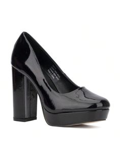 Get hooked to the posh look and elegant profile of the Nancy pump, featuring a round toe and block heel.

•Upper: 100% Faux Leather
•Outsole: 100% Rubber
•Lining: 100% Faux Leather
•Heel Height: 4.53"New York & Company Women's Nancy Pumps Black Cool,Fashionable        Women Shoes, size features are:Bust: ,Length: ,Sleeve Length: Fall Synthetic Block Heel Heels, Elegant Chunky Platform Heels Medium Width, Synthetic Block Heels With Reinforced Heel, Synthetic Heels With Stacked Heel And Almond Toe, Synthetic Block Heels With Reinforced Heel And Round Toe, Trendy Formal Block Heels With Round Toe, Trendy Formal Block Heels Of Medium Width, Trendy Chunky Platform Heels For Formal Occasions, Faux Leather Block Heels With Reinforced Heel